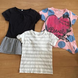 ムジルシリョウヒン(MUJI (無印良品))の無印 半袖Tシャツ110㎝3点セット(Tシャツ/カットソー)