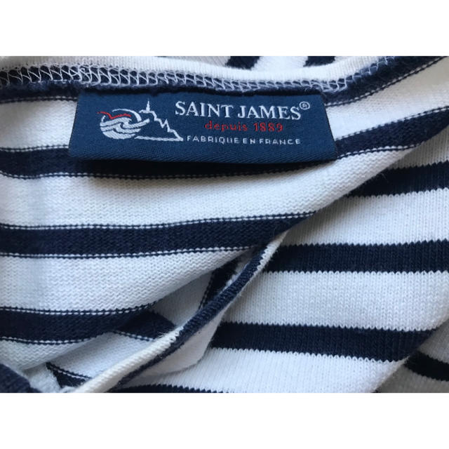 SAINT JAMES(セントジェームス)のセントジェームス   カットソー  t３  ホワイト×ネイビー レディースのトップス(カットソー(長袖/七分))の商品写真