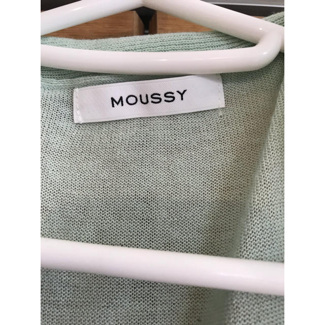 moussy(マウジー)のmoussy カーディガン ベビーグリーン レディースのトップス(カーディガン)の商品写真