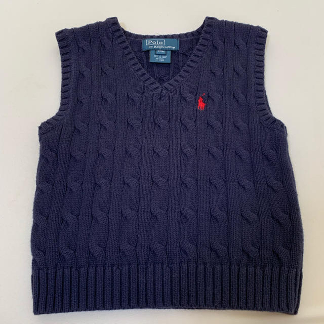 Ralph Lauren(ラルフローレン)のラルフローレン ケーブルニット ベスト キッズ/ベビー/マタニティのキッズ服男の子用(90cm~)(ニット)の商品写真