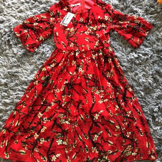 ショップニコニコ(Shop NikoNiko)の花柄半袖ワンピース(新品)お値下げ中(ロングワンピース/マキシワンピース)