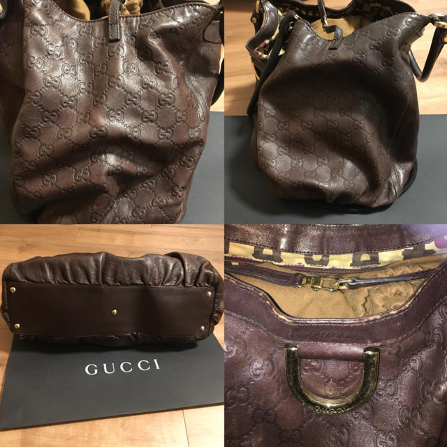 Gucci(グッチ)のGUCCI  シマレザー ショルダーバッグ レディースのバッグ(ショルダーバッグ)の商品写真