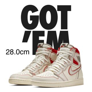 ナイキ(NIKE)の28.0cm Nike Air Jordan 1 赤 白(スニーカー)