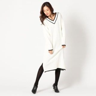 アンレリッシュ(UNRELISH)の新品　UNRELISH　 チルデンニットワンピース 　ミッシュマッシュ姉妹(ロングワンピース/マキシワンピース)