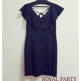 ロイヤルパーティー(ROYAL PARTY)の¥12000→¥2000★ROYAL PARTY黒ミニコクーン型ワンピース(ミニワンピース)