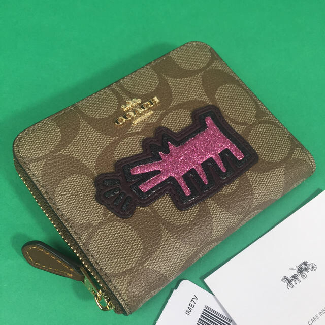 コーチ x キースヘリング スモール シグネチャー 二つ折り財布 コーチ x キースヘリング スモール シグネチャー 二つ折り財布