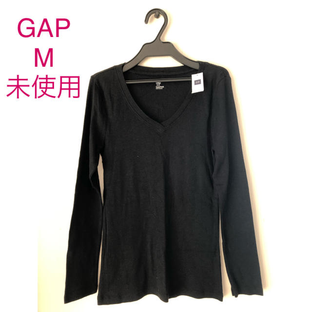 GAP(ギャップ)のGAP   M    黒    長袖  Tシャツ  未使用品  レディース レディースのトップス(Tシャツ(長袖/七分))の商品写真