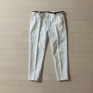 white damask pants(クロップドパンツ)