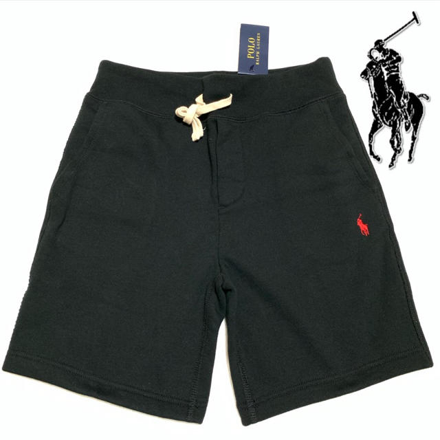 POLO RALPH LAUREN(ポロラルフローレン)のででで王子様 専用。スウェットハーフ /Bla. S.M メンズのパンツ(ショートパンツ)の商品写真