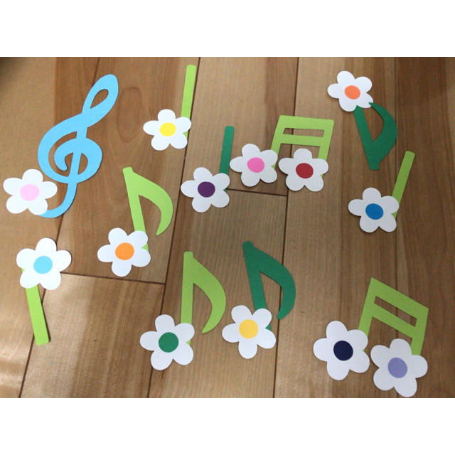保育壁面飾り 音符 ハンドメイドのハンドメイド その他(その他)の商品写真