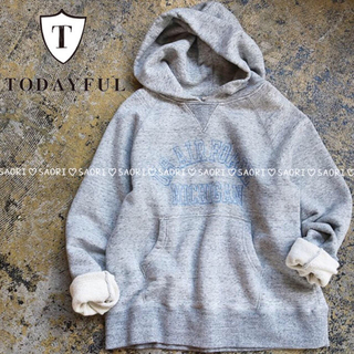 トゥデイフル(TODAYFUL)のTODAYFUL【未使用に近い】Logo Sweat Parka★ungrid(パーカー)