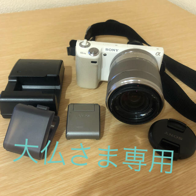 NEX-5N 標準ズームレンズ 破損あり バッテリー、フラッシュ付き