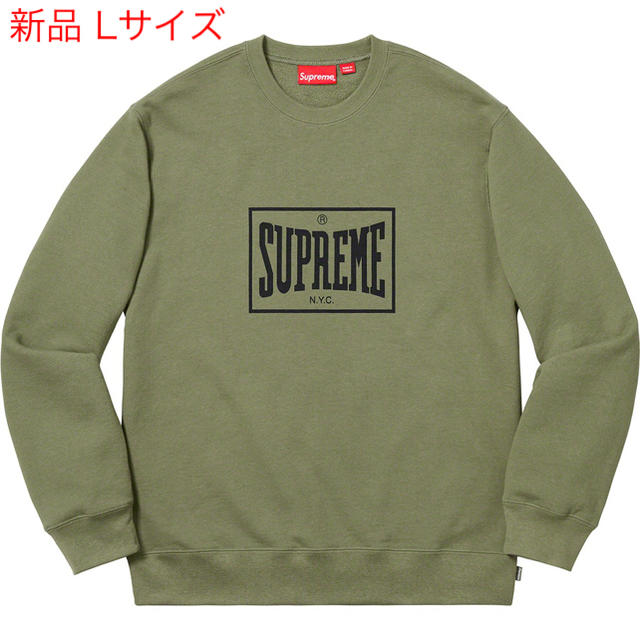 SUPREME WARM UP CREWNECK OLIVE L