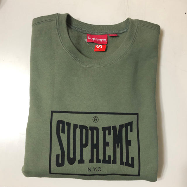 Supreme(シュプリーム)のSUPREME WARM UP CREWNECK OLIVE L メンズのトップス(スウェット)の商品写真