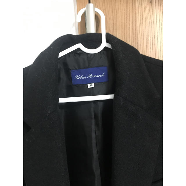 URBAN RESEARCH(アーバンリサーチ)のアーバンリサーチブラックコート メンズのジャケット/アウター(チェスターコート)の商品写真