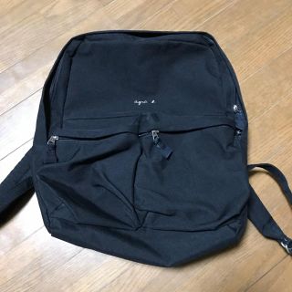 ほぼ新品　アニエスベー　リュック　一部レザー　黒