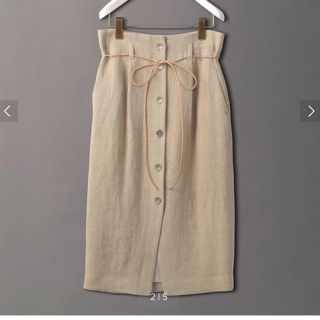 ビューティアンドユースユナイテッドアローズ(BEAUTY&YOUTH UNITED ARROWS)のroku  ロク LINEN BUTTON SKIRT/スカート(ひざ丈スカート)