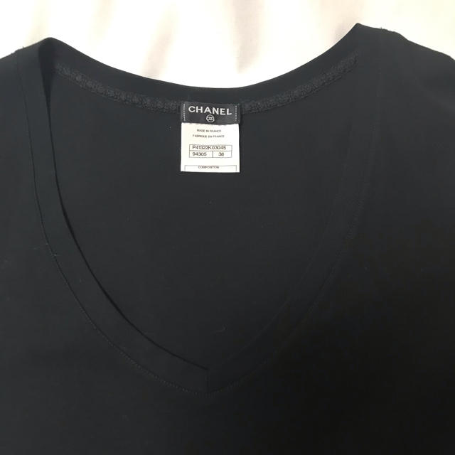 CHANEL(シャネル)のほぼ新品★CHANEL レア物！ ロゴレース Tシャツ カットソー シャネル レディースのトップス(カットソー(半袖/袖なし))の商品写真