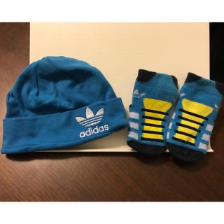 アディダス(adidas)のゆーちゃん様専用！アディダスオリジナルス ベビー 帽子&靴下セット(靴下/タイツ)