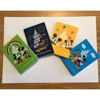 ディズニー(Disney)のDisney メモ帳 ４冊セット(ノート/メモ帳/ふせん)