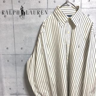 Ralph Lauren - ポロラルフローレン 90s ストライプシャツ 長袖 古着