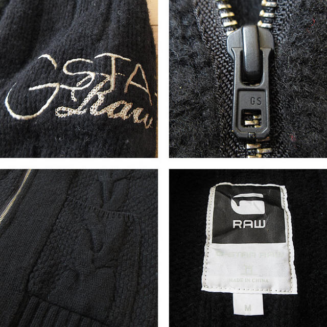 G-STAR RAW(ジースター)の美品 M G-STAR RAW ジースター メンズ ラムウール ニットジャケット メンズのトップス(ニット/セーター)の商品写真