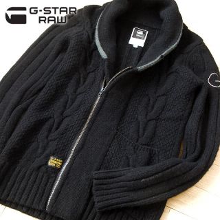 ジースター(G-STAR RAW)の美品 M G-STAR RAW ジースター メンズ ラムウール ニットジャケット(ニット/セーター)