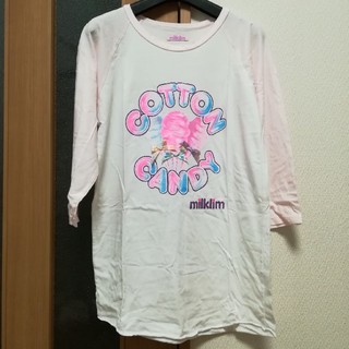 ミルクリーム(milklim)の☆美品 milklim ミルクリーム コットンキャンディー トップス Tシャツ(Tシャツ(長袖/七分))