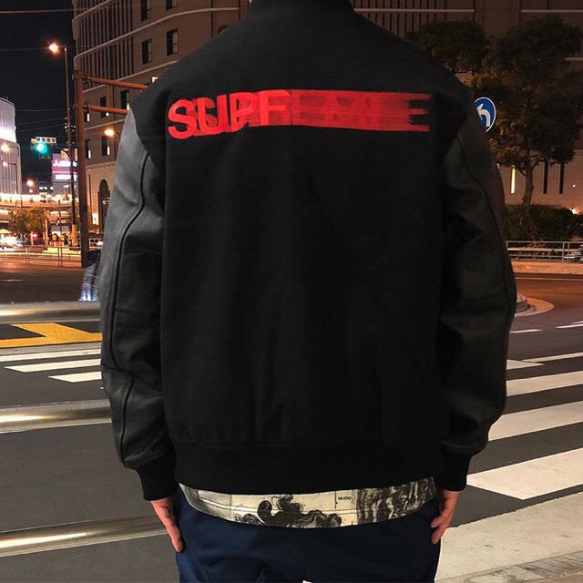 Supreme Motion Logo Varsity Jacket L