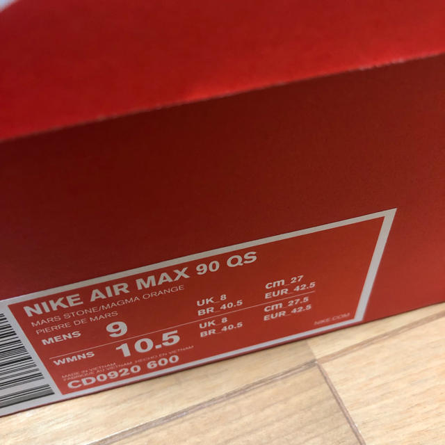 国内正規 AIR MAX 90 QS MARS LANDING 27㎝