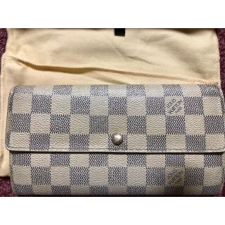 ルイヴィトン(LOUIS VUITTON)のダミエアズール三つ折り財布(長財布)