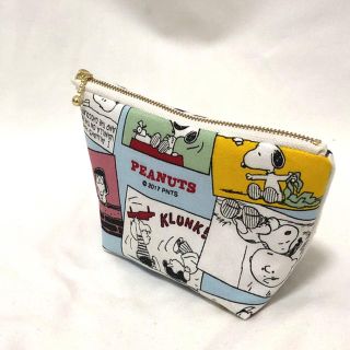 スヌーピー ポーチ バイカラー ストライプ デニム (ポーチ)