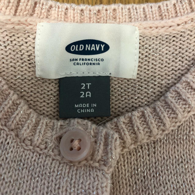 Old Navy(オールドネイビー)のOLD NAVY オールド ネイビー カーディガン ピンク 2T 80・90cm キッズ/ベビー/マタニティのベビー服(~85cm)(カーディガン/ボレロ)の商品写真