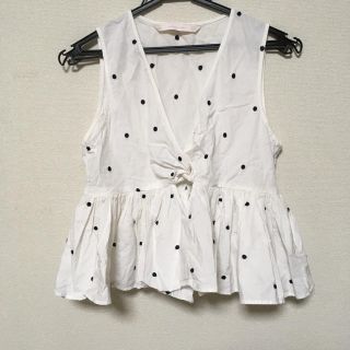 ザラ(ZARA)のzara ドット トップス(シャツ/ブラウス(半袖/袖なし))