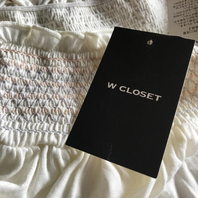 w closet(ダブルクローゼット)の新品定価5,292円♡ダブルクローゼット♡刺繍オフショルプルオーバー レディースのトップス(Tシャツ(長袖/七分))の商品写真