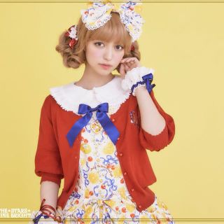 ベイビーザスターズシャインブライト(BABY,THE STARS SHINE BRIGHT)の週末値下げ♡BABY cheerful lemonシリーズ 半袖カーディガン 赤(カーディガン)