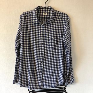 ユニクロ(UNIQLO)のチェックシャツ レディースL(シャツ/ブラウス(長袖/七分))