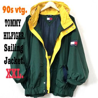 トミーヒルフィガー(TOMMY HILFIGER)のちわすさん専用 上美品  90s トミーヒルフィガー セーリングジャケット XL(ナイロンジャケット)