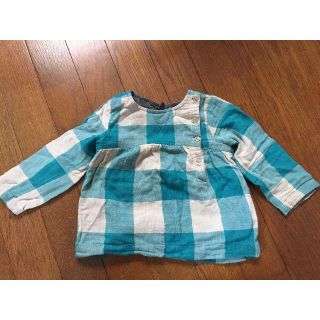 ベビーギャップ(babyGAP)のbabyGAPのギンガムチェックのカットソー(Tシャツ/カットソー)