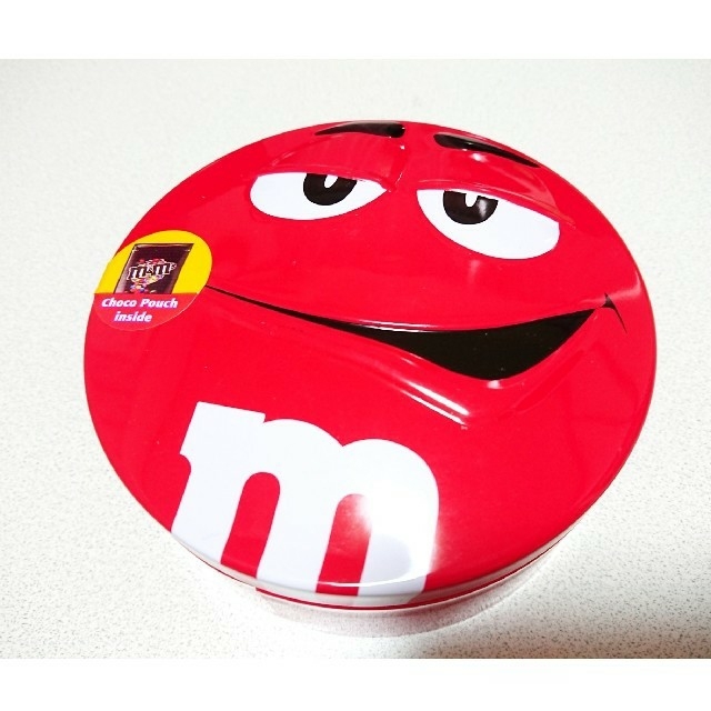 m&m&m's(エムアンドエムアンドエムズ)の【エムアンドエムズ】チョコレート缶 レッド１点 エンタメ/ホビーのおもちゃ/ぬいぐるみ(キャラクターグッズ)の商品写真