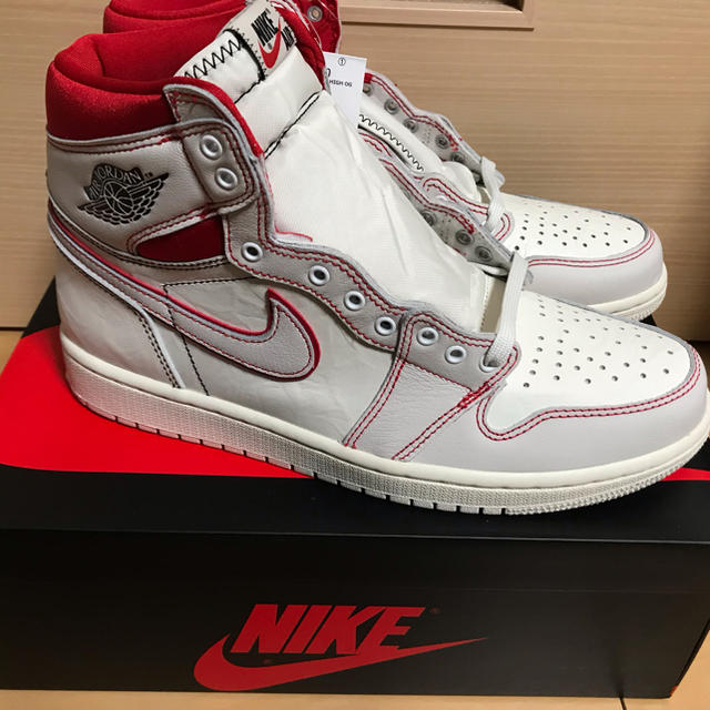 nike air jordan1 SAIL UNIVERSITY RED 27