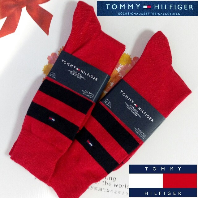 TOMMY HILFIGER(トミーヒルフィガー)の欧米限定品 新品未使用 定価$19.0 TOMMY HILFIGER 靴下 メンズのレッグウェア(ソックス)の商品写真