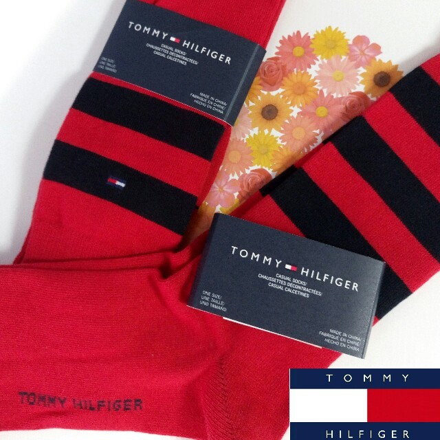 TOMMY HILFIGER(トミーヒルフィガー)の欧米限定品 新品未使用 定価$19.0 TOMMY HILFIGER 靴下 メンズのレッグウェア(ソックス)の商品写真