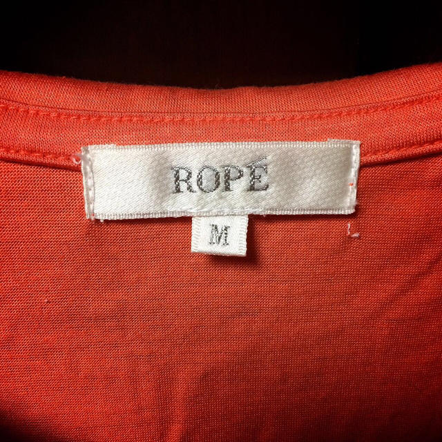 ROPE’(ロペ)のROPE 襟リボンつきカットソーオレンジ レディースのトップス(カットソー(半袖/袖なし))の商品写真