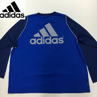 アディダス(adidas)のadidas アディダス ドカロゴ デカサイズ シャツ ブルー 6XOサイズ(Tシャツ/カットソー(半袖/袖なし))