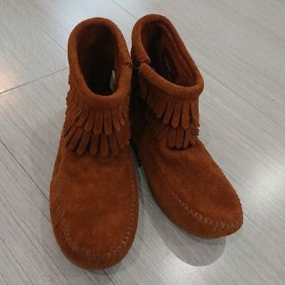 ミネトンカ(Minnetonka)の美品 ミネトンカ キッズ フリンジ ブーツ 22㎝(その他)