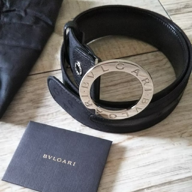 BVLGARI(ブルガリ)のブルガリ ベルト 黒ロゴマニア美品 メンズのファッション小物(ベルト)の商品写真