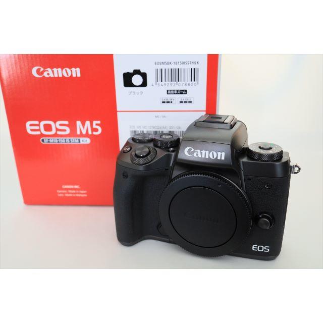 新同品Canon EOS M5 ボディ メーカー保証1年 バッテリー無 - ミラー