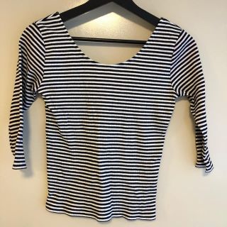 アズールバイマウジー(AZUL by moussy)のボーダー トップス(カットソー(長袖/七分))