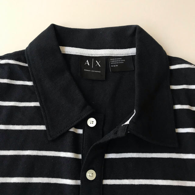 ARMANI EXCHANGE(アルマーニエクスチェンジ)の【未使用】アルマーニエクスチェンジ 半袖ポロシャツ メンズMサイズ ネイビー メンズのトップス(ポロシャツ)の商品写真